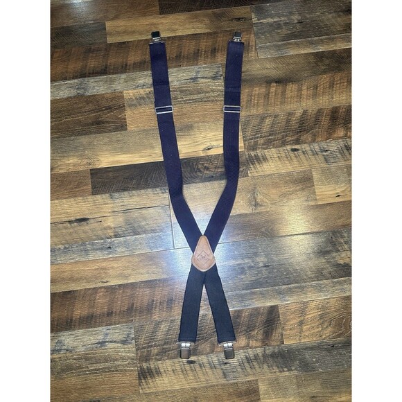 Men At Work Suspenders w/ Metal Clips - Blue - Picture 1 of 4